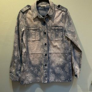 Mystree Rose Print Jean jacket